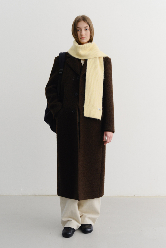 Dunst Unisex 2-Way Boucle Wool Coat in Brown at Parc Shop | Minneapolis, MN