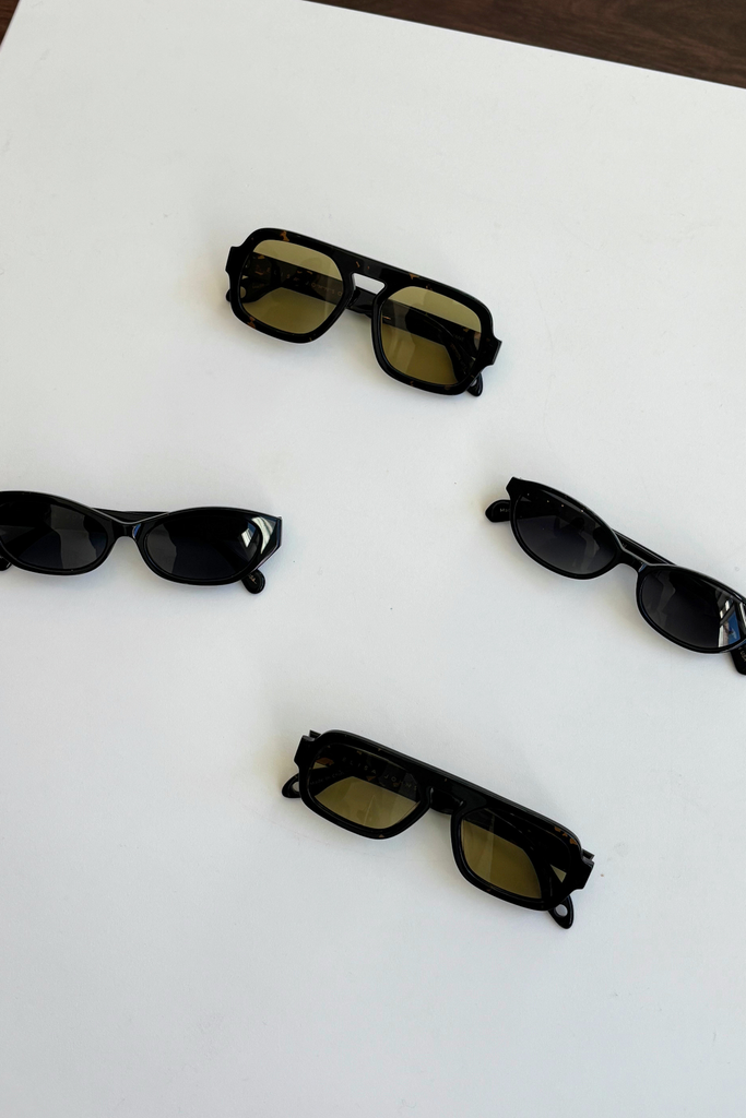 Elisa Johnson Dakota Sunglasses in Gloss Black at Parc Shop | Minnepaolis, MN