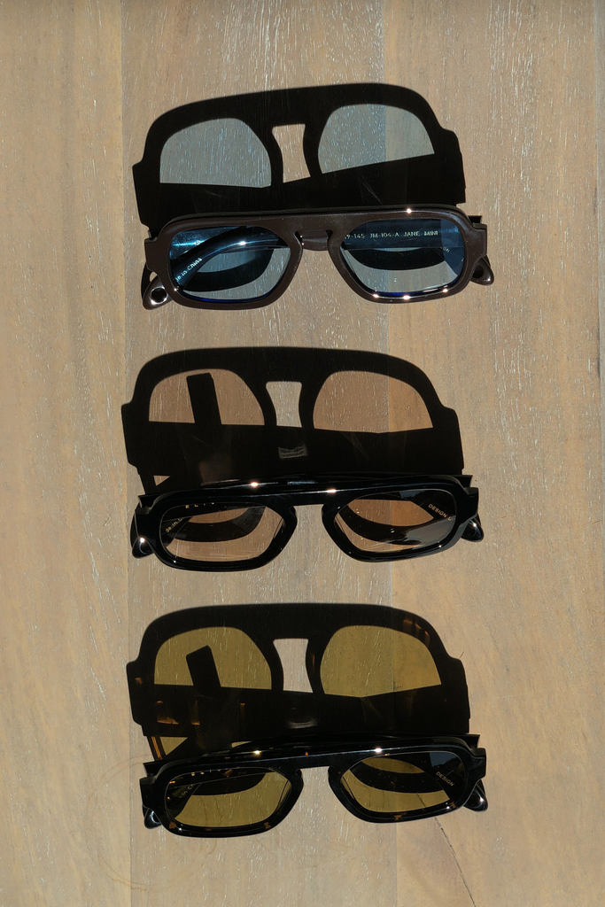 Elisa Johnson Jane Mini Sunglasses in Dark Tortoise/ Olive Green Lens at Parc Shop | Minneapolis, MN