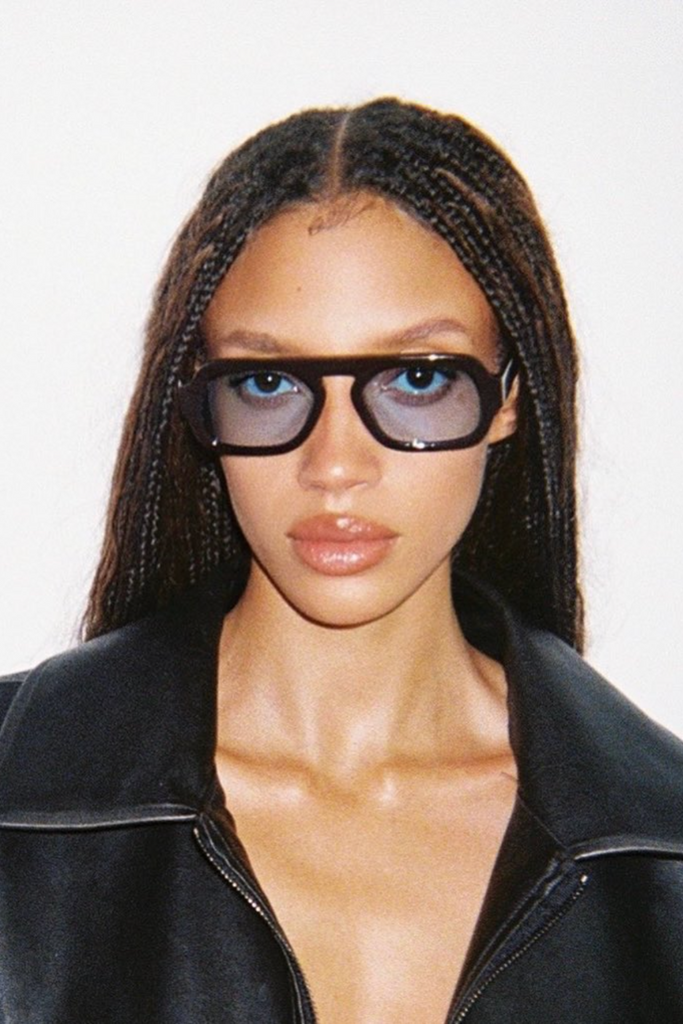 Elisa Johnson Jane Mini Sunglasses in Dark Brown at Parc Shop | Minneapolis, MN