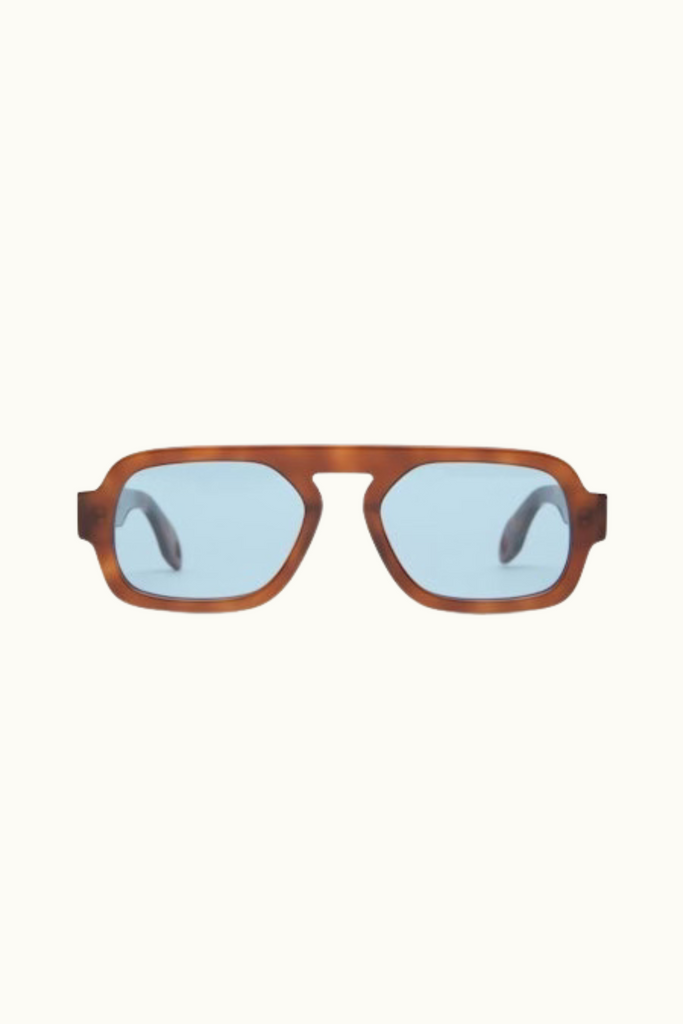 Elisa Johnson Jane Mini Sunglasses in Light Brown at Parc Shop | Minneapolis, MN