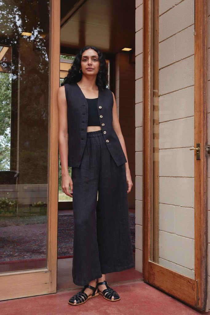 First Rite Everyday Trouser in Black at Parc Shop