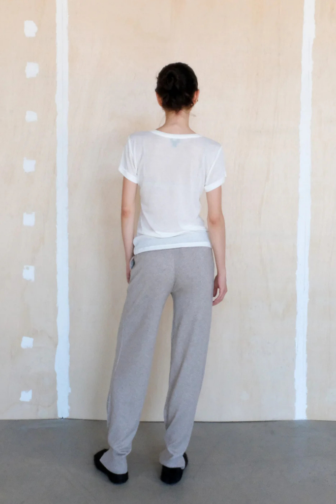 Geel Madeleine Henley Shirt with buttons in cream at Parc Shop