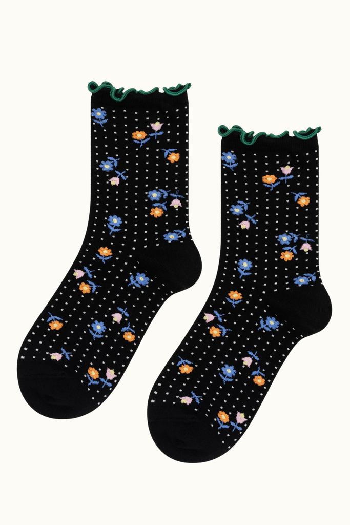 Hasnel From Basel Dottie Floral Crew in Black at Parc Shop | Minneapolis, MN
