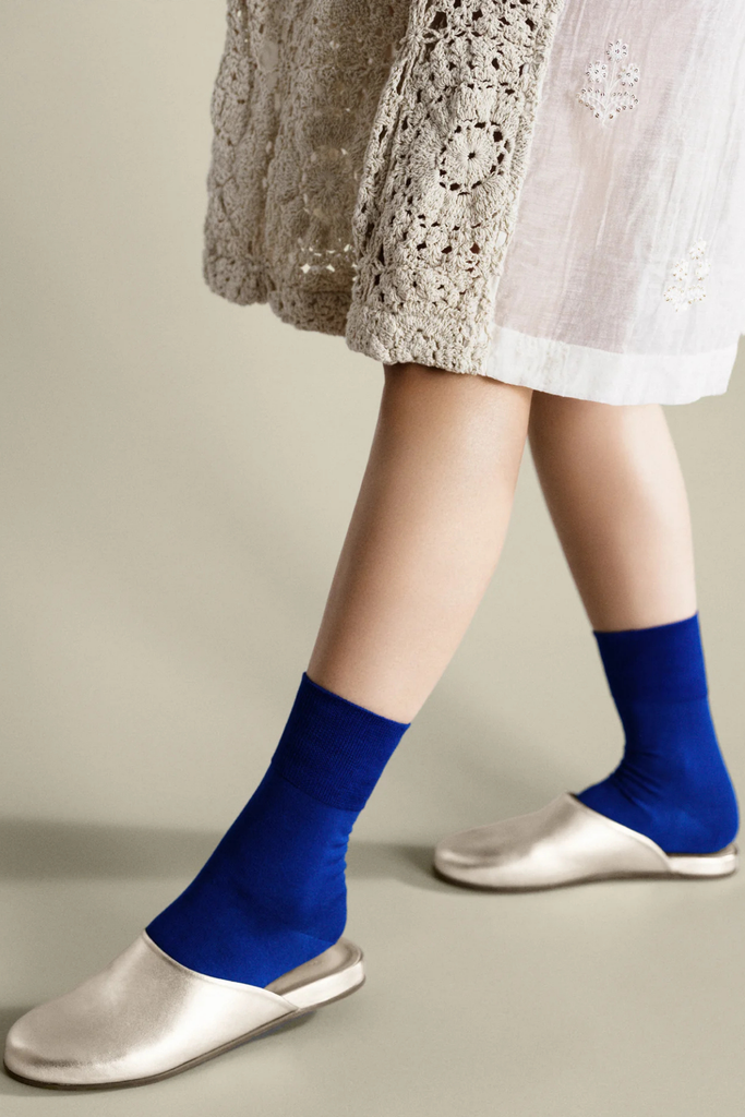 Hansel From Basel Trouser Crew Socks in Ultramarine at Parc Shop | Minneapolis, MN