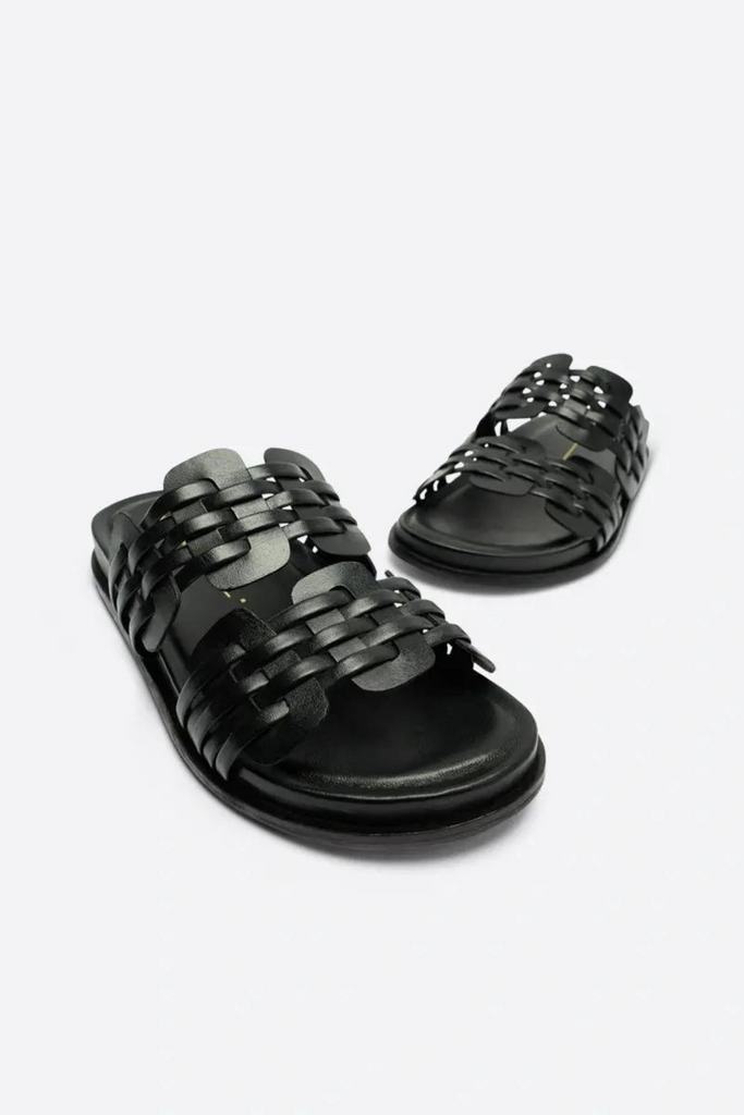 Intentionally Blank Brian Sandal in Black at Parc Shop