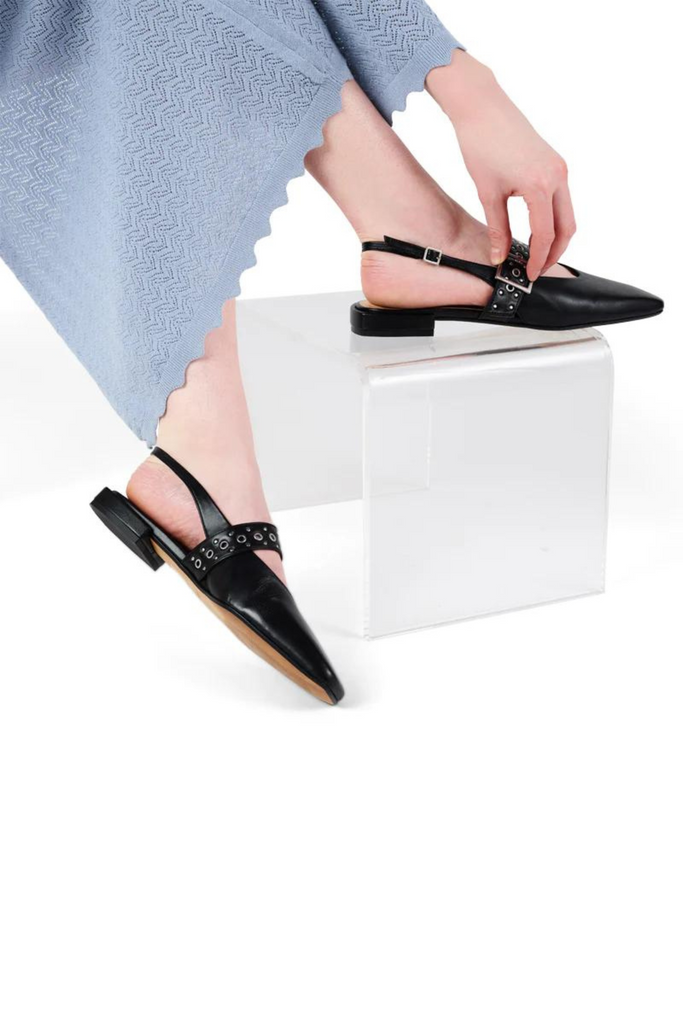 Intentionally Blank Pearl Ballet Flat in Black at Parc Shop