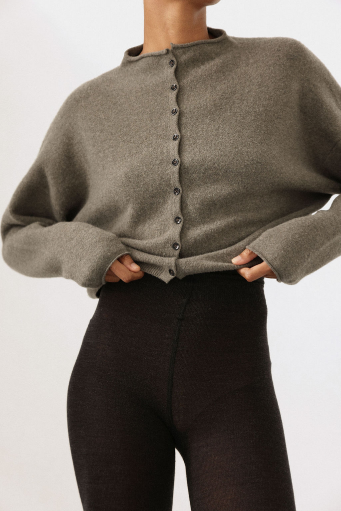 James Street Co. Peri Shrunken Cardigan in Shadow at Parc Shop