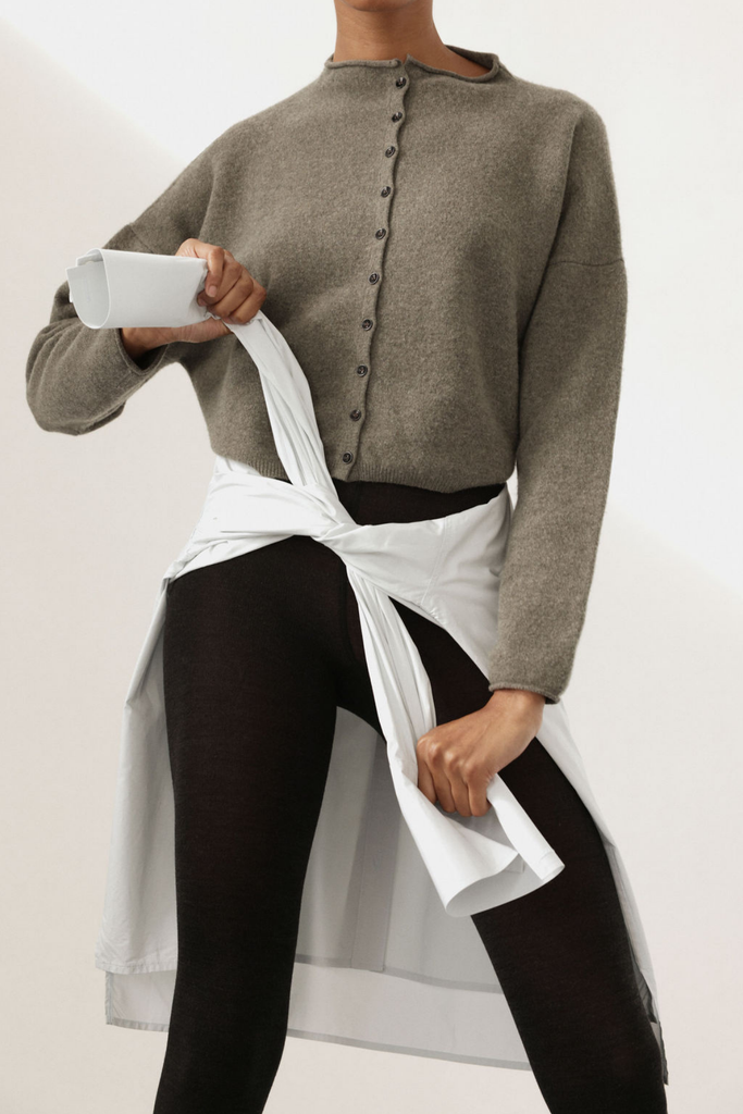 James Street Co. Peri Shrunken Cardigan in Shadow at Parc Shop