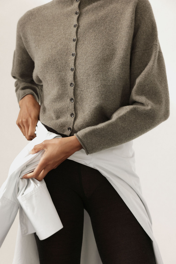 James Street Co. Peri Shrunken Cardigan in Shadow at Parc Shop
