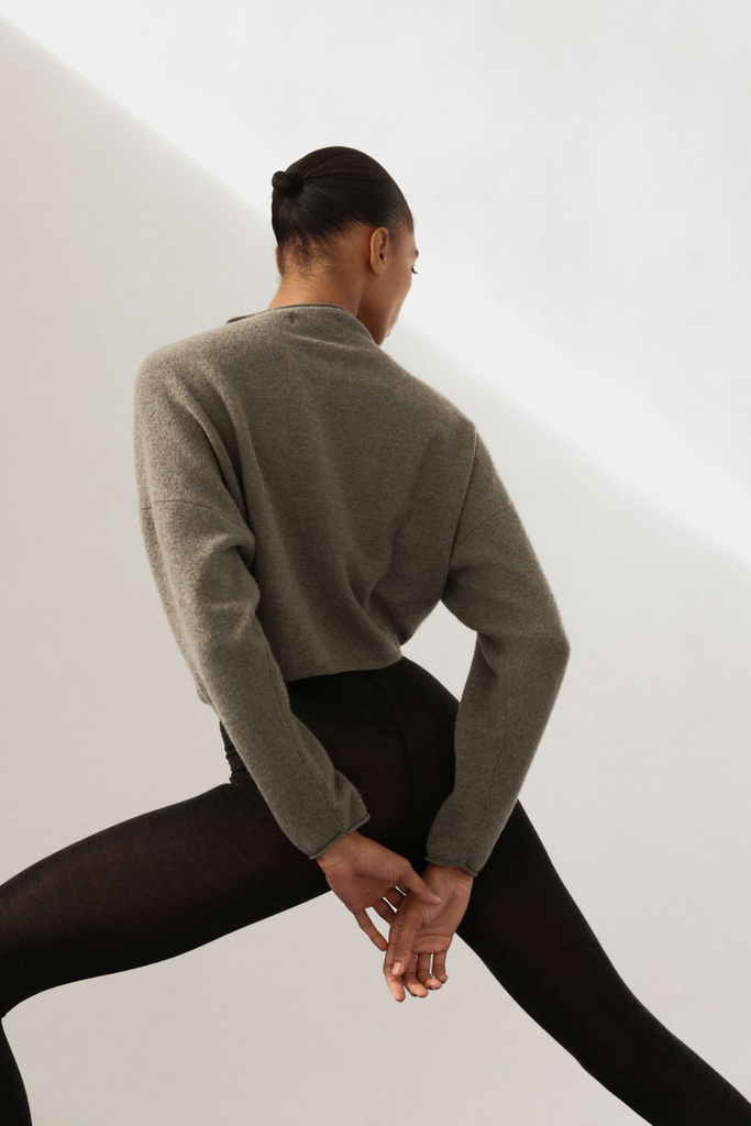 James Street Co. Peri Shrunken Cardigan in Shadow at Parc Shop