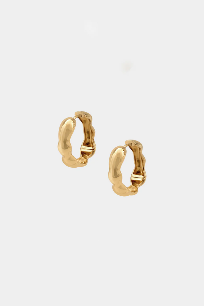 Kara Yoo Medium Lara Hoops in Gold at Parc Shop