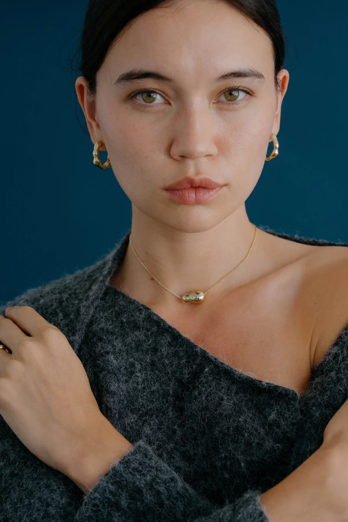 Kara Yoo Medium Lara Hoops in Gold at Parc Shop