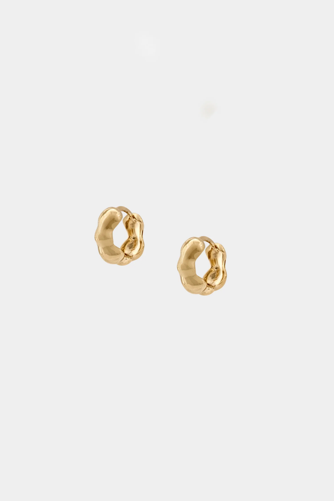 Kara Yoo Small Lara Hoops in Gold at Parc Shop