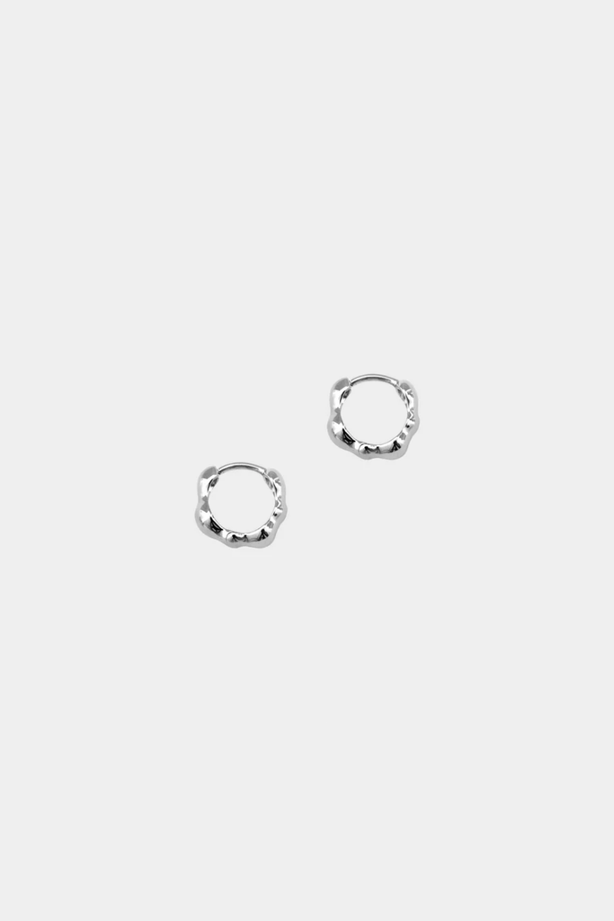 Kara Yoo Small Lara Hoops in Sterling Silver at Parc Shop