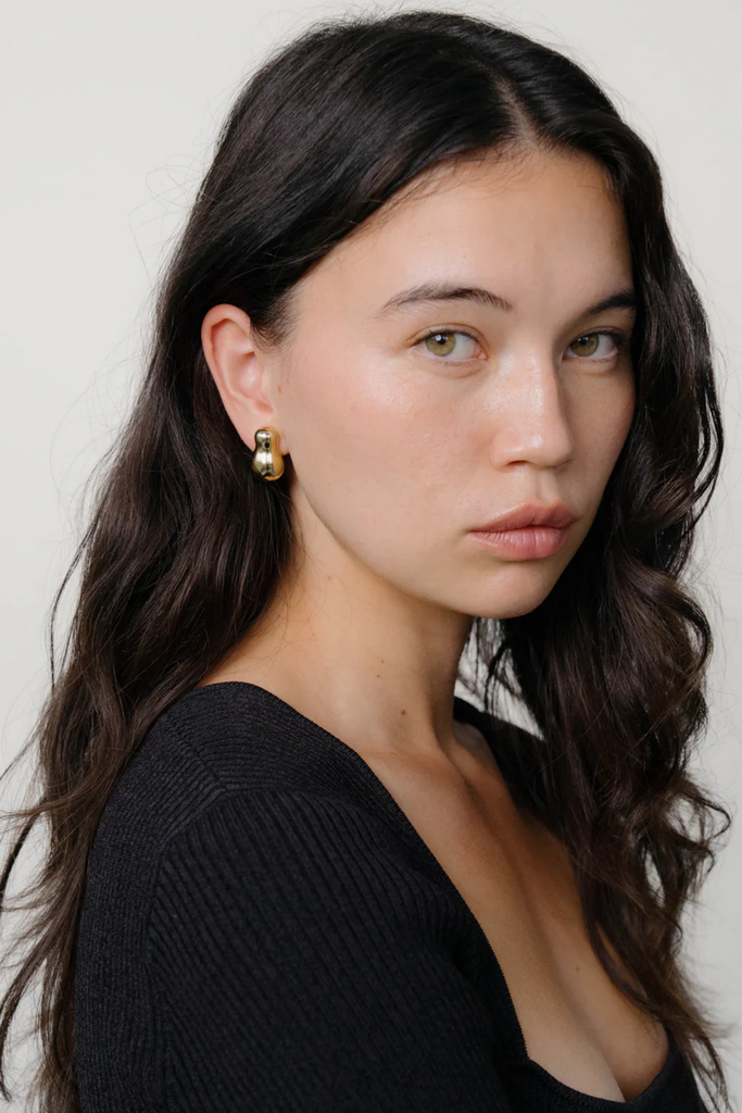 Kara Yoo Willa Studs in Gold at Parc Shop