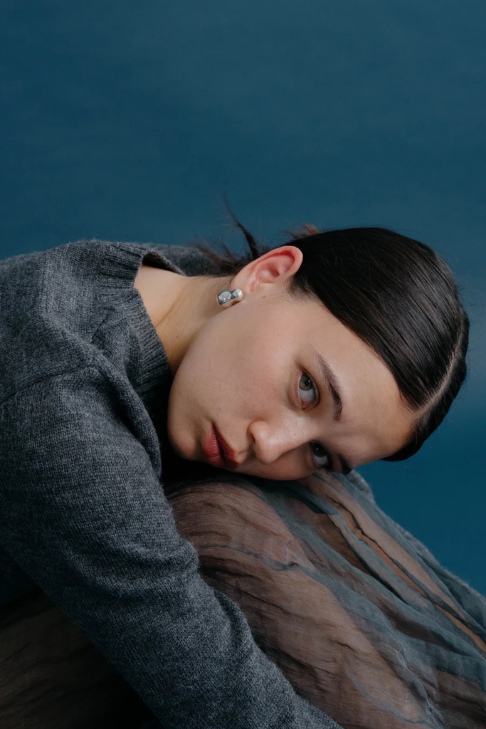 Kara Yoo Willa Studs in Sterling Silver at Parc Shop