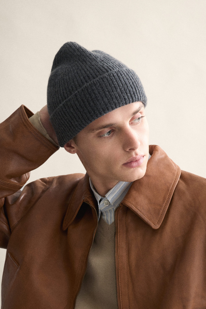 Le Bonnet Classic Beanie in Graphite Grey at Parc Shop