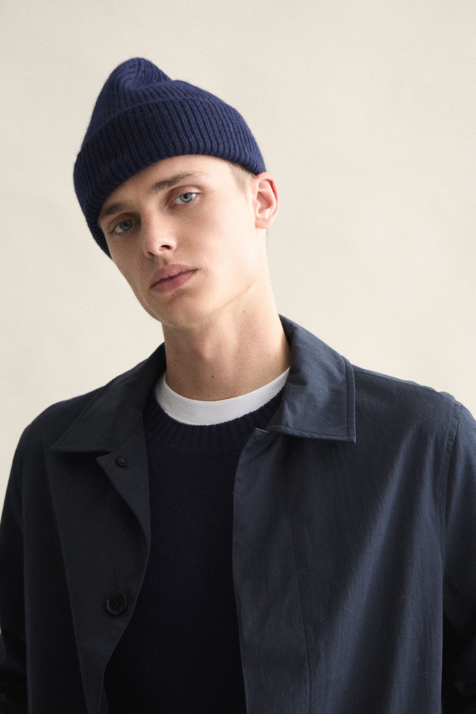 Le Bonnet Classic Beanie in Midnight Blue at Parc Shop