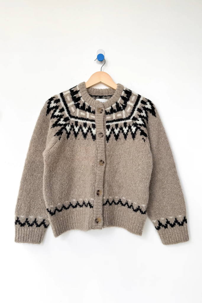 Le Bon Shoppe Alpaca Cabin Cardigan in Beige at Parc Shop
