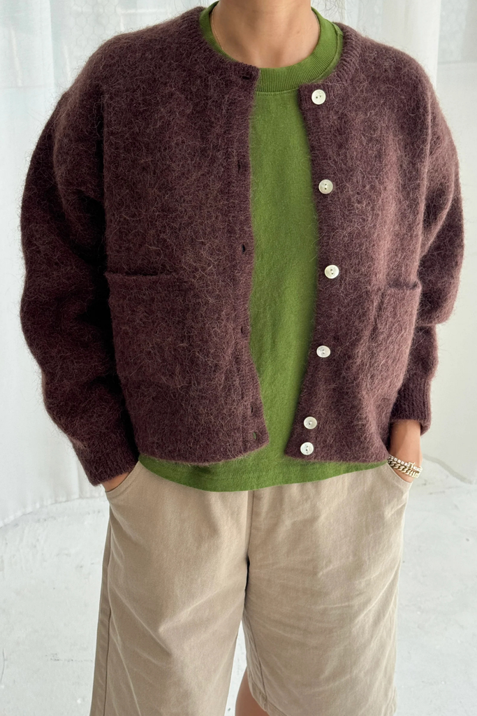 Le Bon Shoppe Amelie Alpaca Cardigan in Chocolate at Parc Shop | Minneapolis, MN