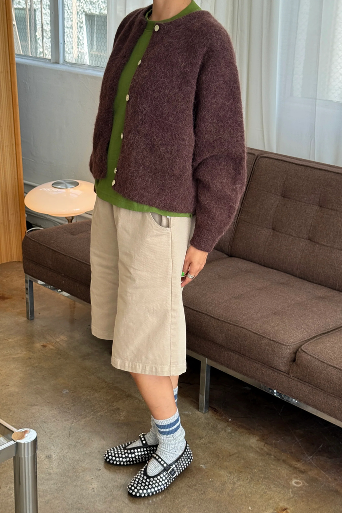 Le Bon Shoppe Amelie Alpaca Cardigan in Chocolate at Parc Shop | Minneapolis, MN