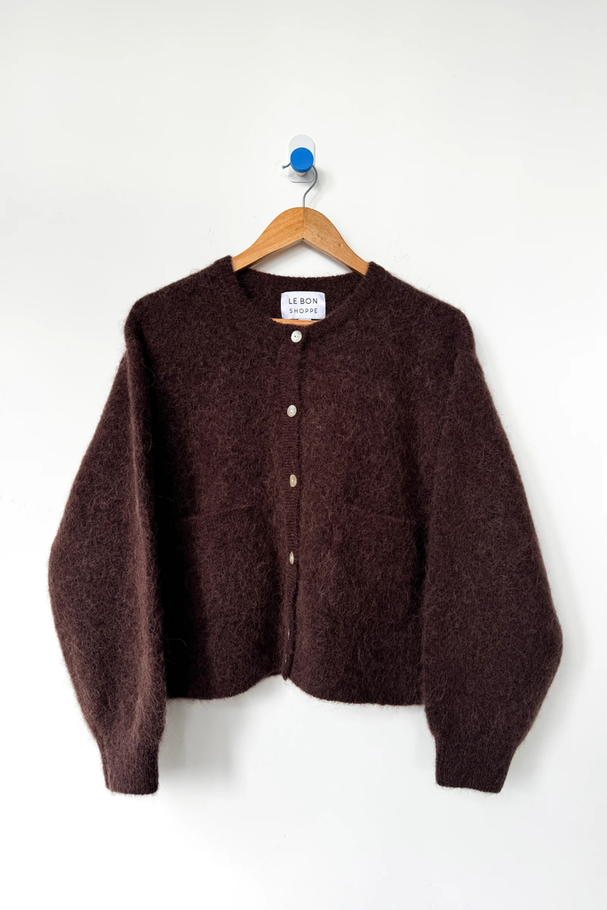 Le Bon Shoppe Amelie Alpaca Cardigan in Chocolate at Parc Shop | Minneapolis, MN