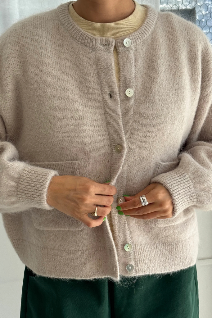 Le Bon Shoppe Amelie Alpaca Cardigan in Smoke at Parc Shop | Minneapolis, MN