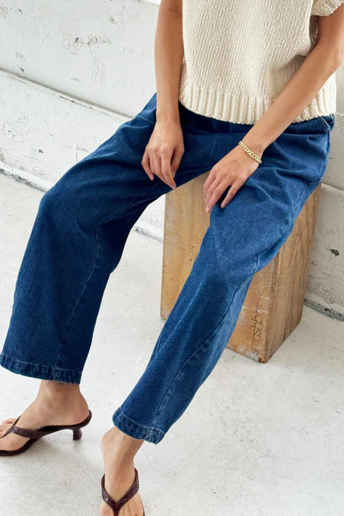 Le Bon Shoppe Arc Pant in Blue Denim at Parc Shop