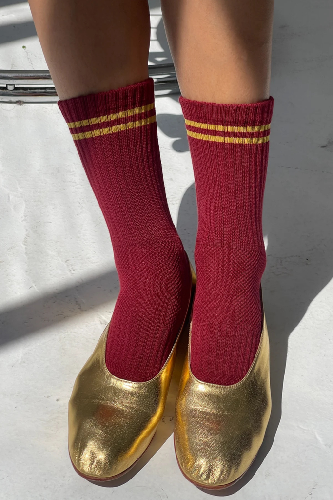 Le Bon Shoppe Boyfriend Socks in Cardinal at Parc Shop | Minneapolis, MN