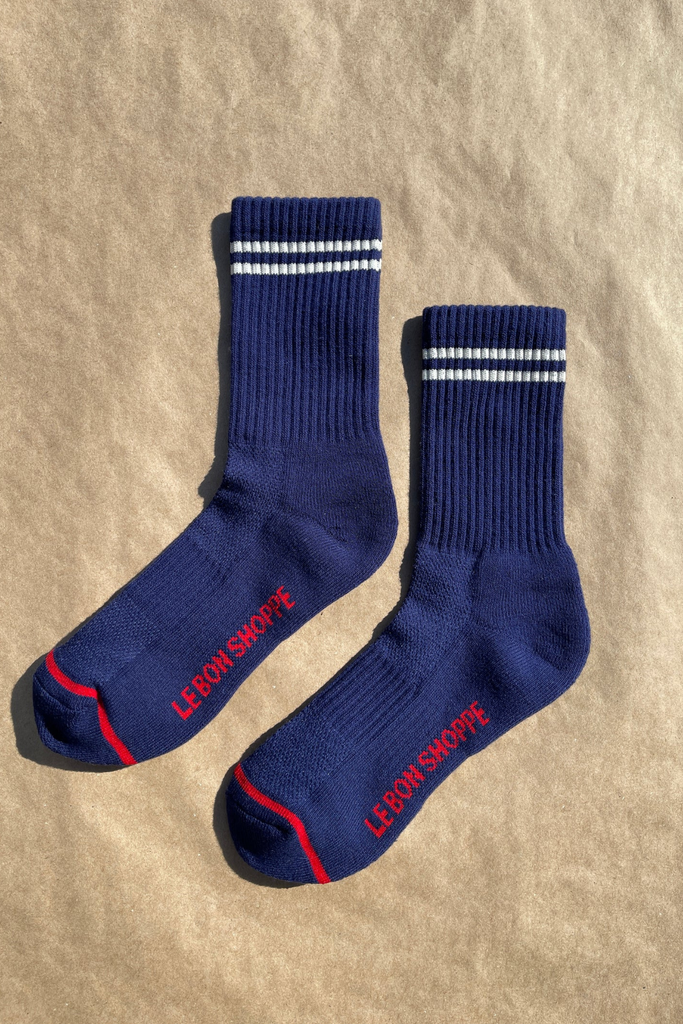 Le Bon Shoppe Boyfriend Socks in Navy at Parc Shop | Minneapolis, MN