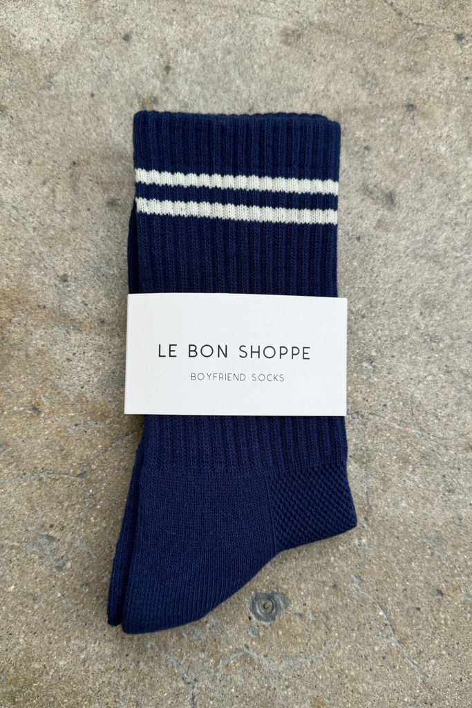 Le Bon Shoppe Boyfriend Socks in Navy at Parc Shop | Minneapolis, MN