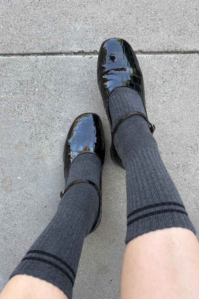 Le Bon Shoppe Boyfriend Socks in Charcoal at Parc Shop | Minneapolis, MN