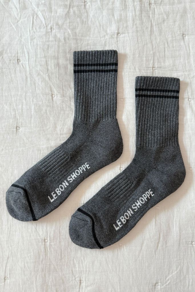 Le Bon Shoppe Boyfriend Socks in Charcoal at Parc Shop | Minneapolis, MN