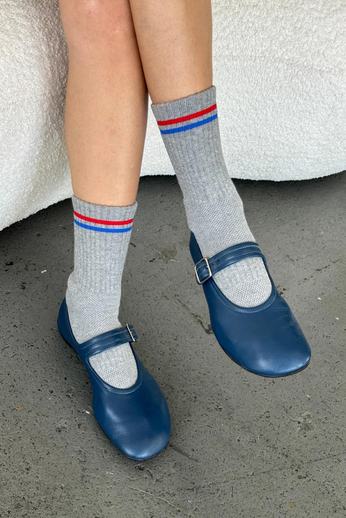 Le Bon Shoppe Boyfriend Socks in True Gray at Parc Shop