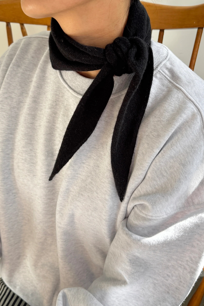 Le Bon Shoppe Cashmere Bandana in Black at Parc Shop | Minneapolis, MN