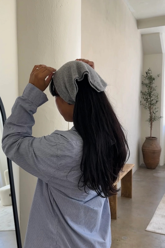 Le Bon Shoppe Cashmere Bandana in Heather Grey at Parc Shop | Minneapolis, MN