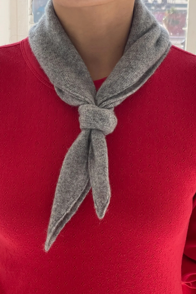 Le Bon Shoppe Cashmere Bandana in Heather Grey at Parc Shop | Minneapolis, MN