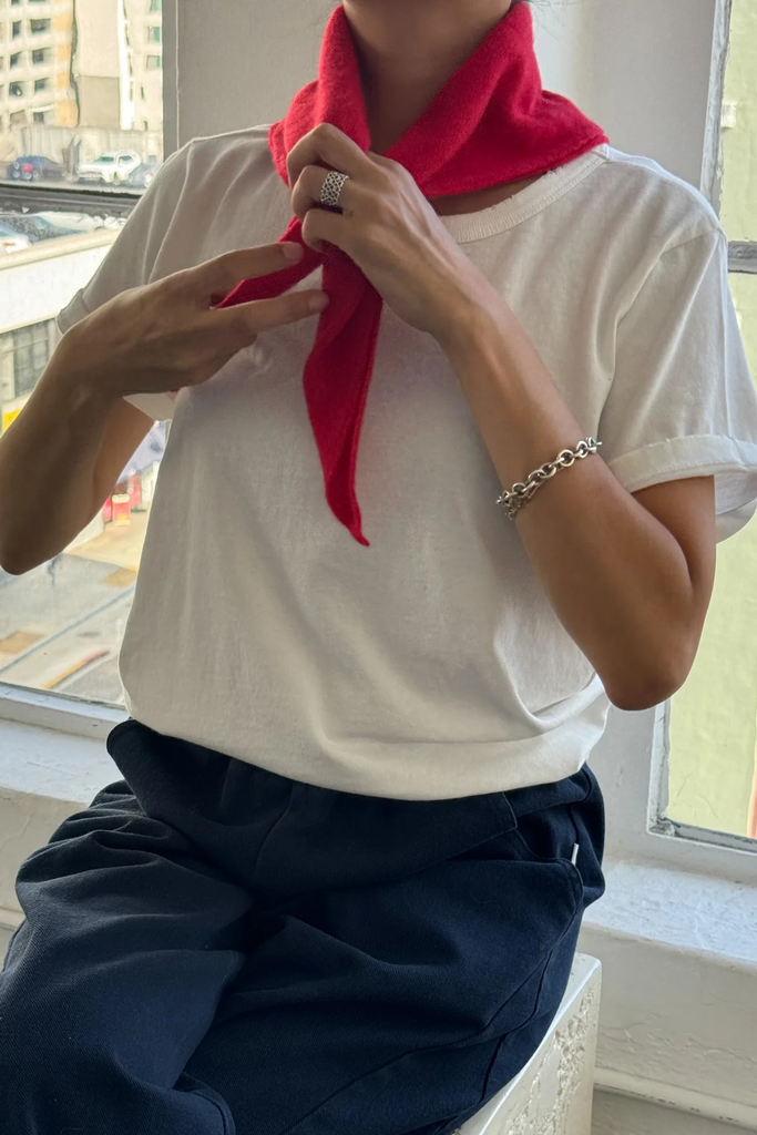 Le Bon Shoppe Cashmere Bandana in Red at Parc Shop | Minneapolis, MN