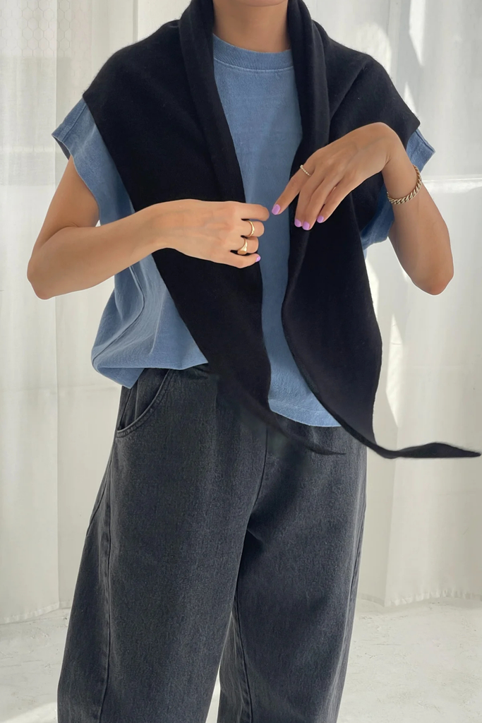 Le Bon Shoppe Cashmere Shawl in Black at Parc Shop | Minneapolis, MN