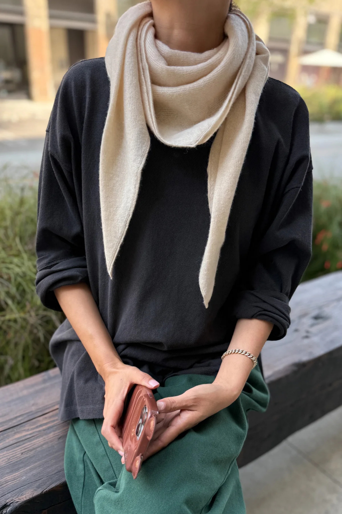 Le Bon Shoppe Cashmere Shawl in Oatmeal at Parc Shop | Minneapolis, MN
