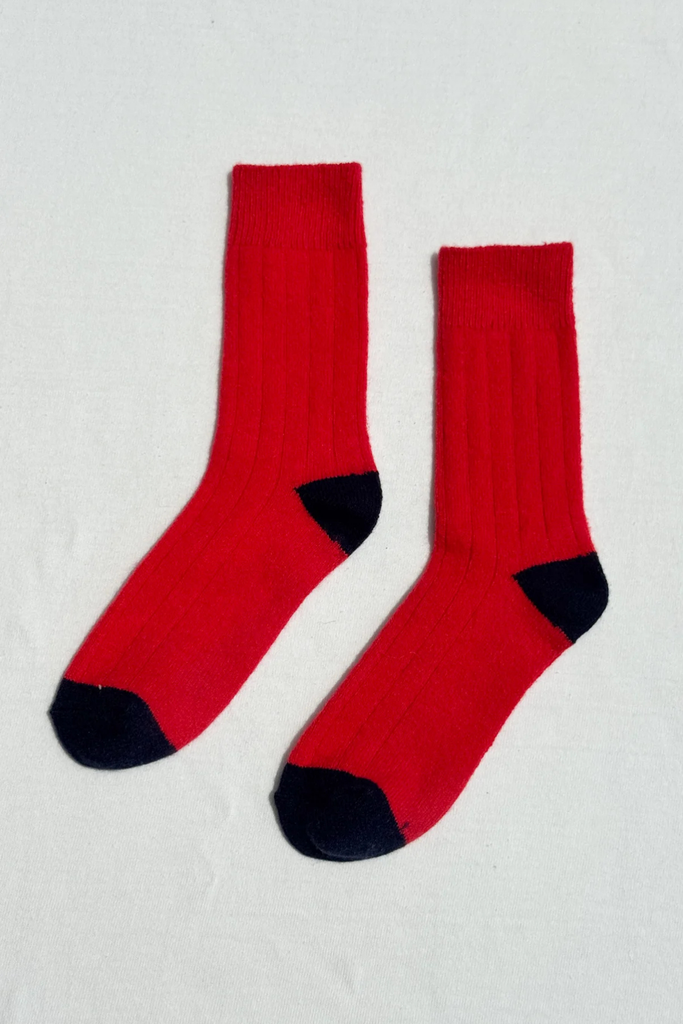 Le Bon Shoppe Classic Cashmere Socks in Poppy Red at Parc Shop | Minneapolis, MN