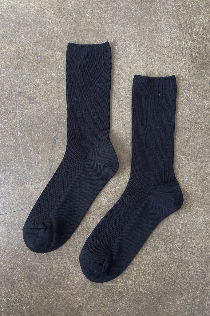 Le Bon Shoppe Crisp Step Socks in Black at Parc Shop