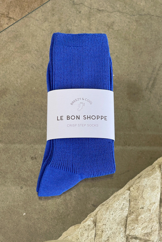 Le Bon Shoppe Crisp Step Socks in Blue at Parc Shop