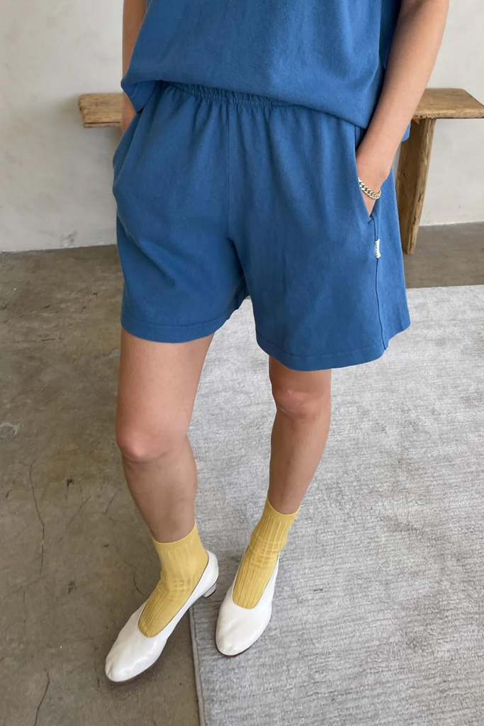 Le Bon Shoppe Flared Basketball Shorts in Ocean at Parc Shop