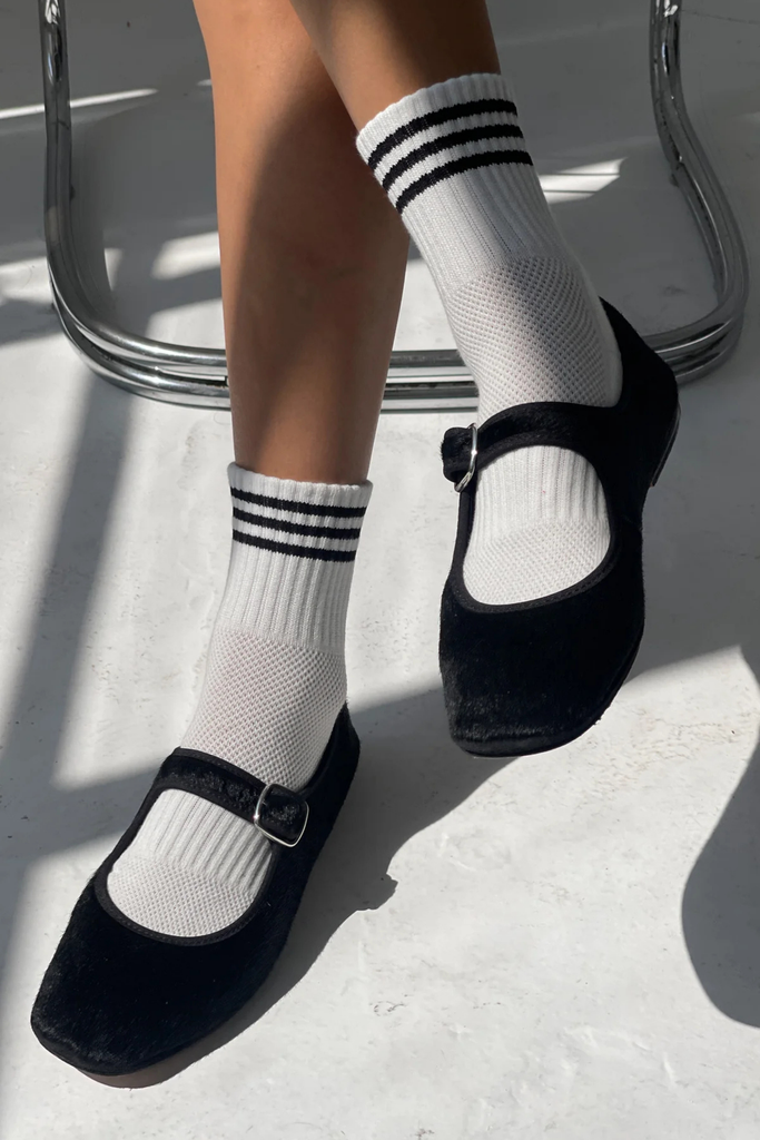 Le Bon Shoppe Girlfriend Socks in White at Parc Shop