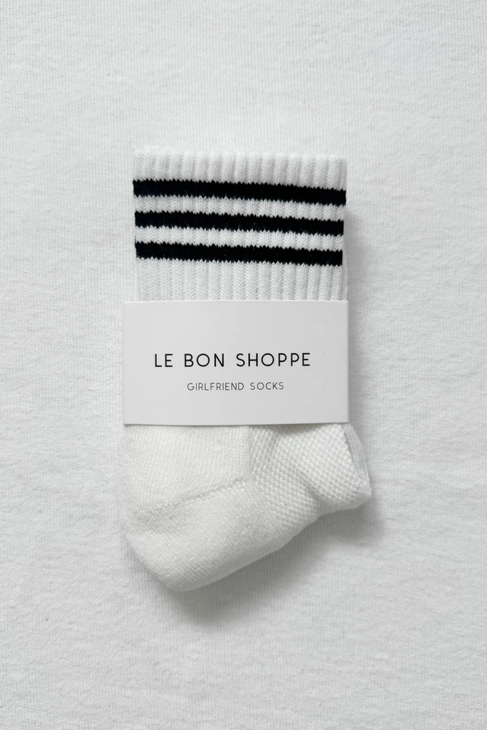 Le Bon Shoppe Girlfriend Socks in White at Parc Shop