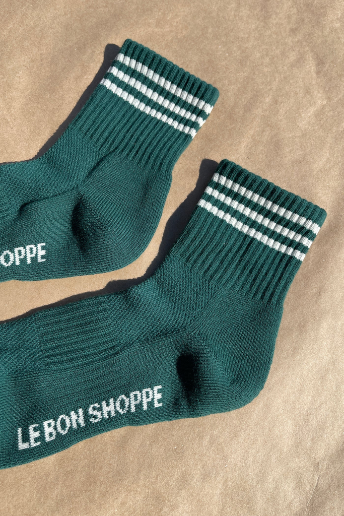 Le Bon Shoppe Boyfriend Socks in Hunter Green at Parc Shop | Minneapolis, MN