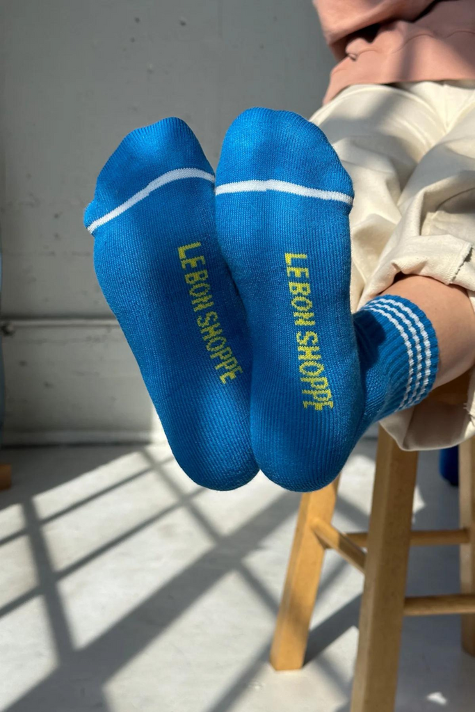 Le Bon Shoppe Girlfriend Socks in Royal Blue at Parc Shop