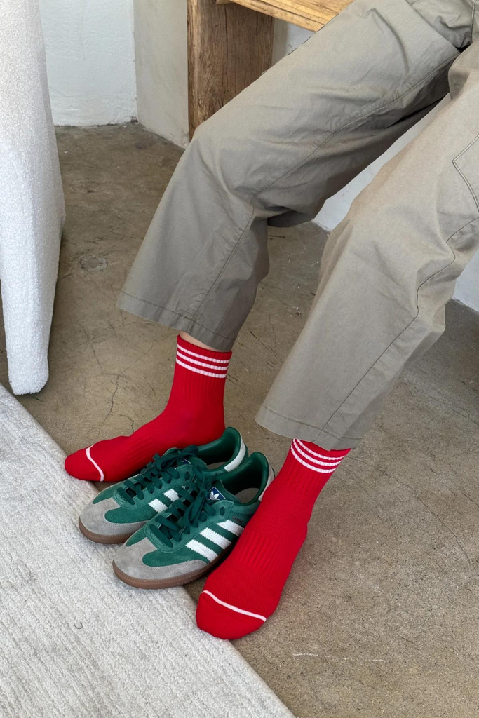 Le Bon Shoppe Girlfriend Socks in Scarlet at Parc Shop